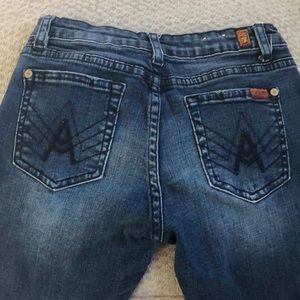 7 For All Mankind Bottoms - Girls Awesome dark blue faded jeans 7 For All Mankind Bottoms - Girls Awesome dark blue faded jeans
